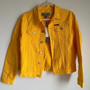 Calvin Klein Yellow Denim Jean Jacket